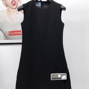 100% Authentic PRADA WOOL DRESS WITH PATCH